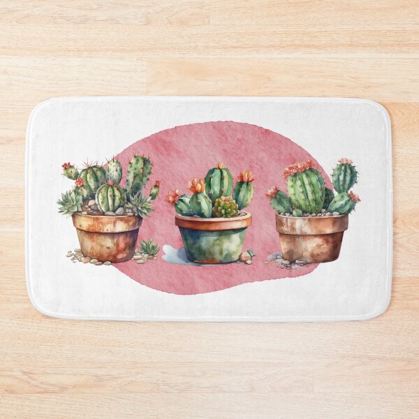 Item preview, Cacti in pots, Flowerpots, Watercolors designed and sold by Katarzyna Dembek.