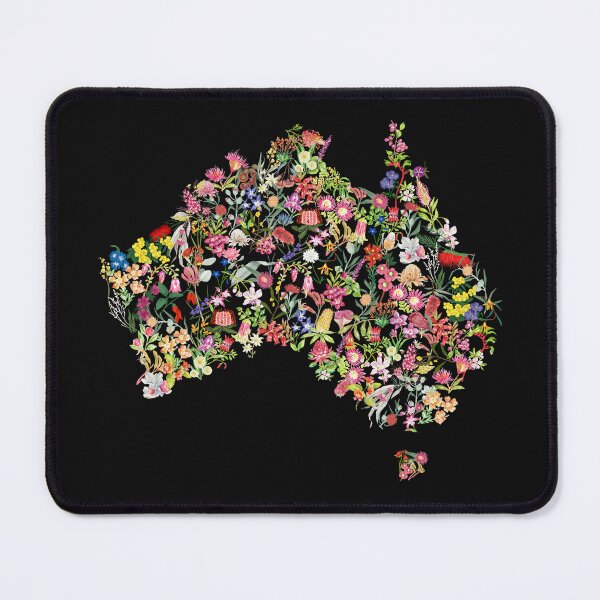 Item preview, Australian flower map designed and sold by yahwombat.
