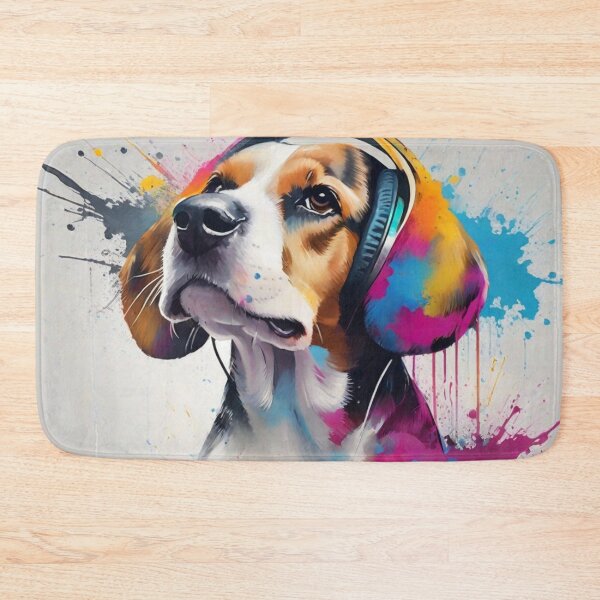 Item preview, Beagle Dog Portrait Rocking Headphones designed and sold by Wolfheartart.