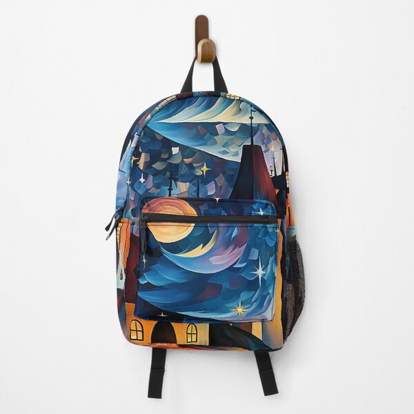 Item preview, Blue starry night painting designed and sold by WallWhimsyWorks.