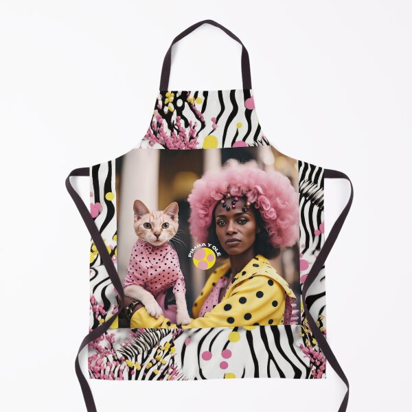Item preview, The woman and the cat, beautiful zebra print, stripes and polka dots designed and sold by Pimbayole.