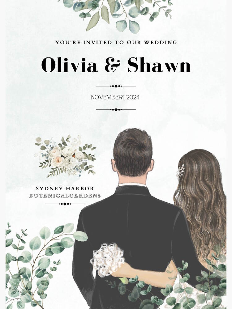 Customizable Wedding Invitations Stickers for Sale