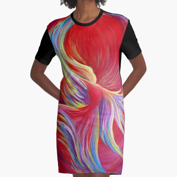 Angel Dance Graphic T-Shirt Dress