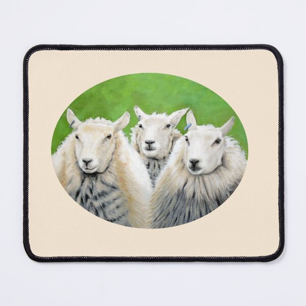 Item preview, Three Sheep (antiquewhite background) designed and sold by SandraWarmerdam.