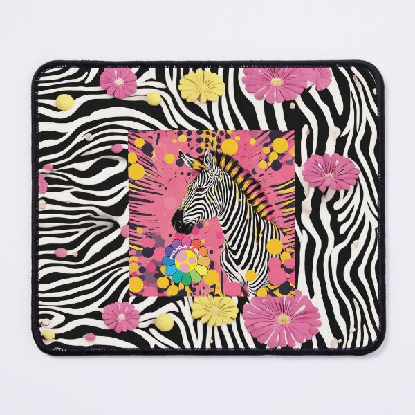 Item preview, ZEBRA, beautiful zebra print, stripes, polka dots and flowers designed and sold by Pimbayole.