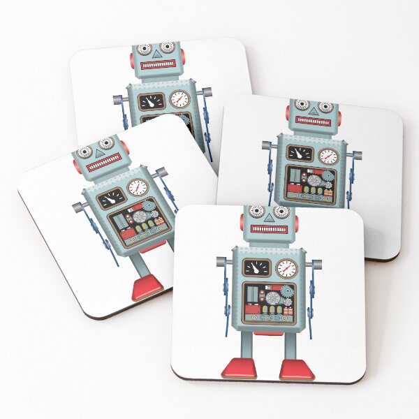 Item preview, Many Retro Robot Items -Coil Head Bot beautifully created drawings 60s 70s 80s memorabilia designed and sold by Billers Art.