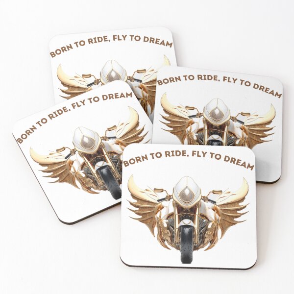 Item preview, Motorcycle Golden Wings Bike Rider Born to Ride Fly to Dream designed and sold by Panadis.