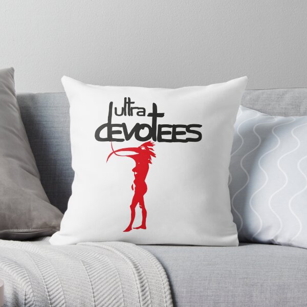 White Ultra devotees Throw Pillow