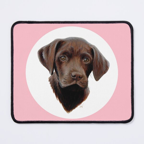 Item preview, Chocolate Labrador Puppy (pink) designed and sold by SandraWarmerdam.