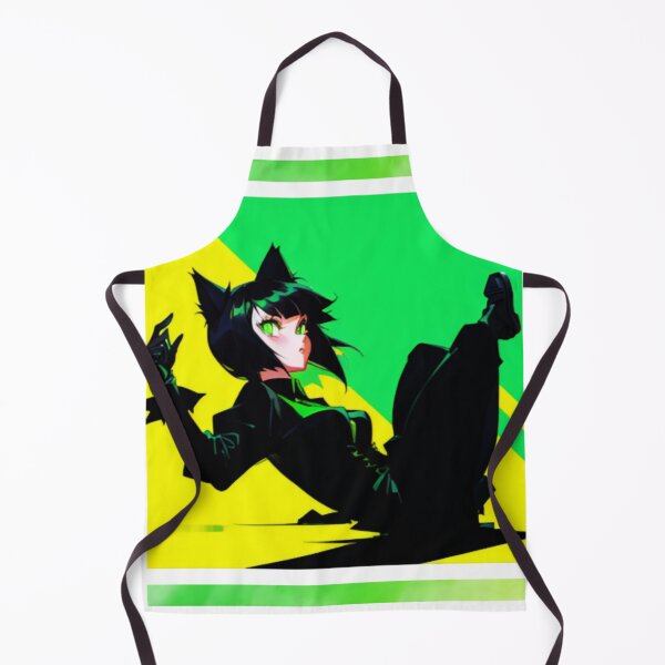 Item preview, Neon Green Cat Girl Action Shot Essential designed and sold by Victoriankundin.