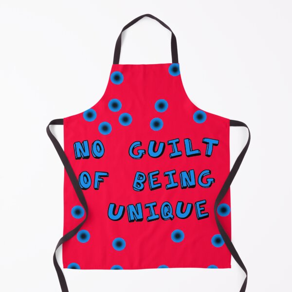Item preview, No Guilt of Being Unique. Blue text with black border on Red Background. designed and sold by abinashm12.