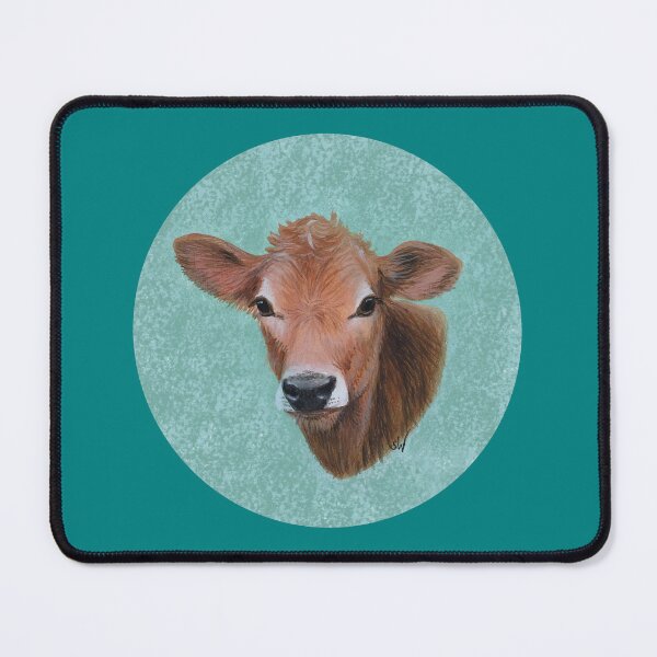 Item preview, Red Calf (teal background) designed and sold by SandraWarmerdam.