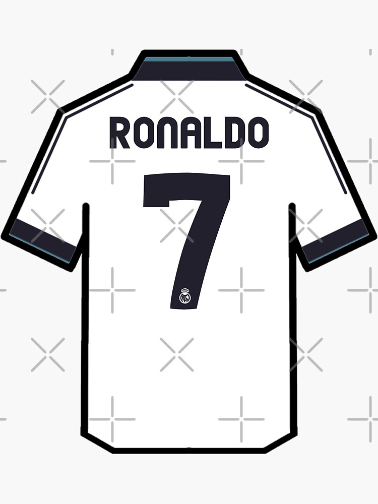 Cristiano Ronaldo 2012/2013 Real Madrid Retro Shirt' Sticker for