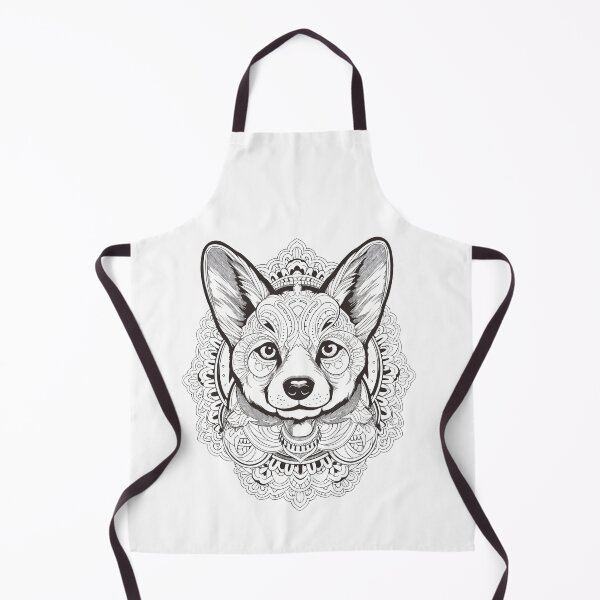 Item preview, Corgi head mandala designed and sold by Rosaliartbook.