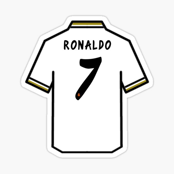 Cristiano Ronaldo 2013/2014 Real Madrid Retro Shirt Sticker for