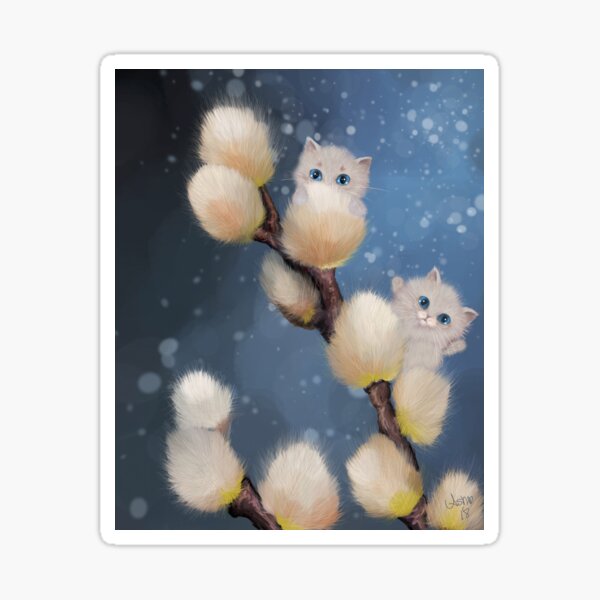 Pussy WIllow Sticker