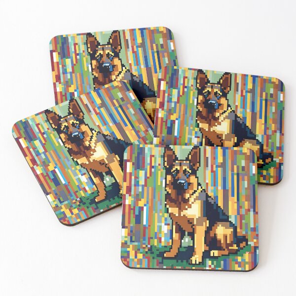 Item preview, German Shepherd Pixel Art designed and sold by CM7Designs.