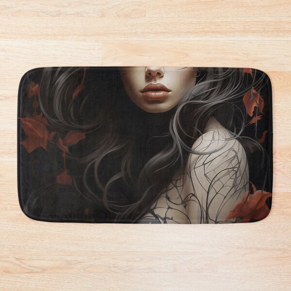 Item preview, Enchanted Bloom: A Maiden Entwined with Florals and Webs designed and sold by oanaunciuleanu.