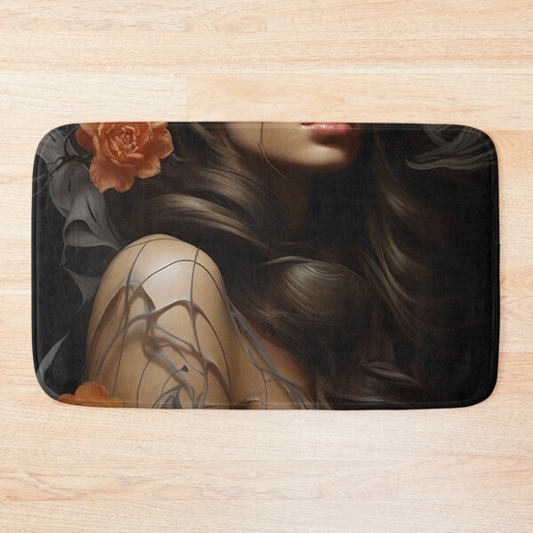 Item preview, Enchanted Bloom: A Maiden Entwined with Florals and Webs designed and sold by oanaunciuleanu.