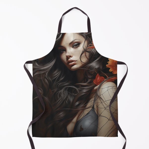 Item preview, Enchanted Bloom: A Maiden Entwined with Florals and Webs designed and sold by oanaunciuleanu.