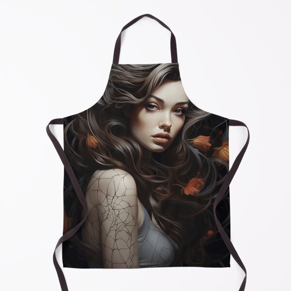 Item preview, Enchanted Bloom: A Maiden Entwined with Florals and Webs designed and sold by oanaunciuleanu.