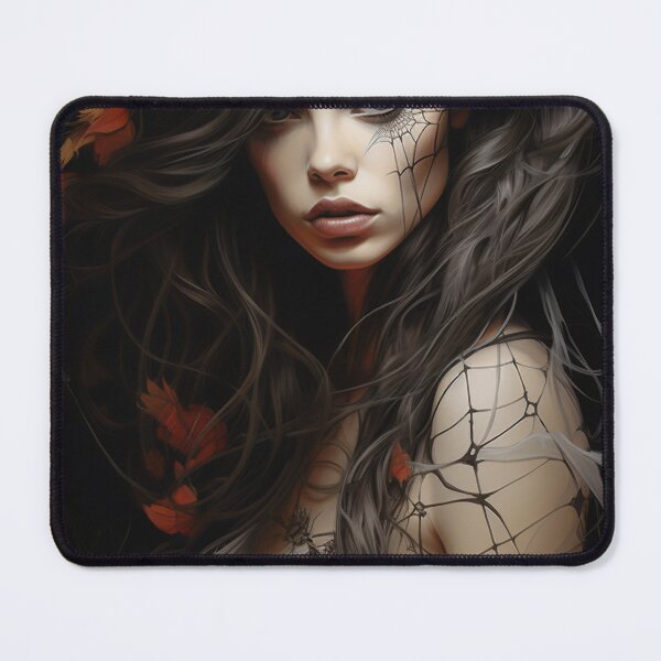 Item preview, Enchanted Bloom: A Maiden Entwined with Florals and Webs designed and sold by oanaunciuleanu.