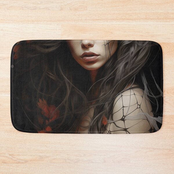 Item preview, Enchanted Bloom: A Maiden Entwined with Florals and Webs designed and sold by oanaunciuleanu.
