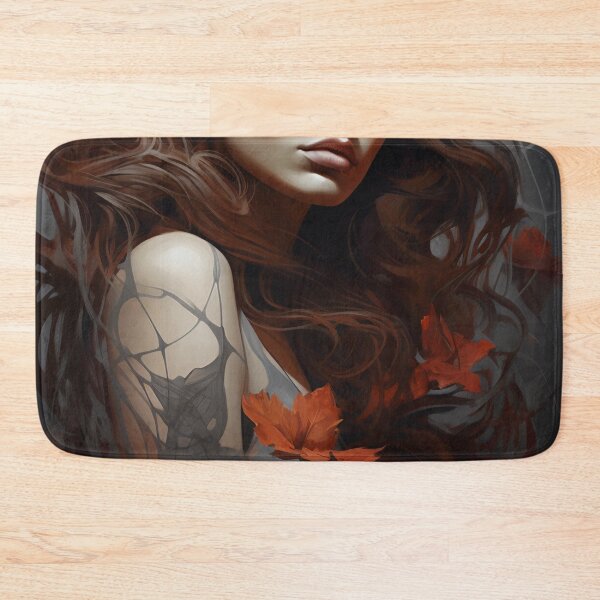 Item preview, Enchanted Bloom: A Maiden Entwined with Florals and Webs designed and sold by oanaunciuleanu.