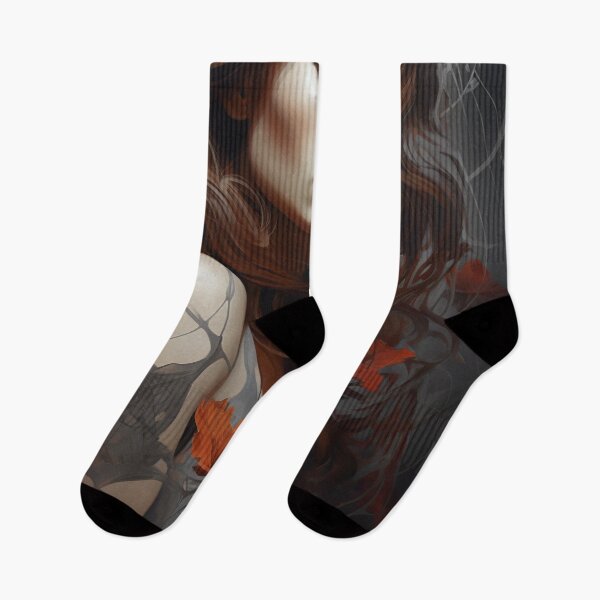 Item preview, Enchanted Bloom: A Maiden Entwined with Florals and Webs designed and sold by oanaunciuleanu.