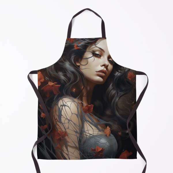 Item preview, Enchanted Bloom: A Maiden Entwined with Florals and Webs designed and sold by oanaunciuleanu.