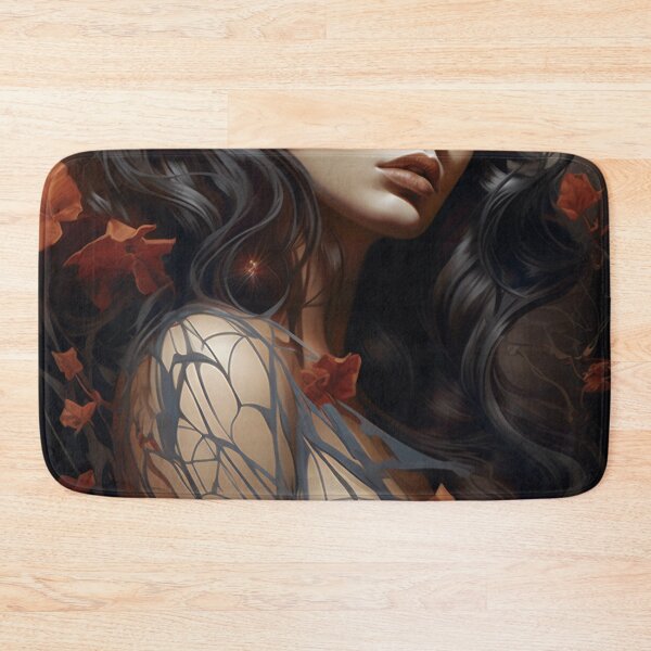 Item preview, Enchanted Bloom: A Maiden Entwined with Florals and Webs designed and sold by oanaunciuleanu.