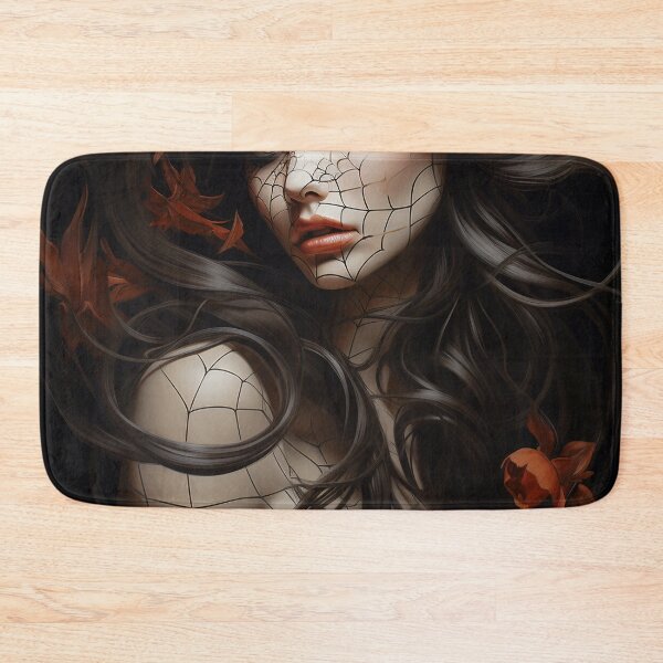 Item preview, Enchanted Bloom: A Maiden Entwined with Florals and Webs designed and sold by oanaunciuleanu.