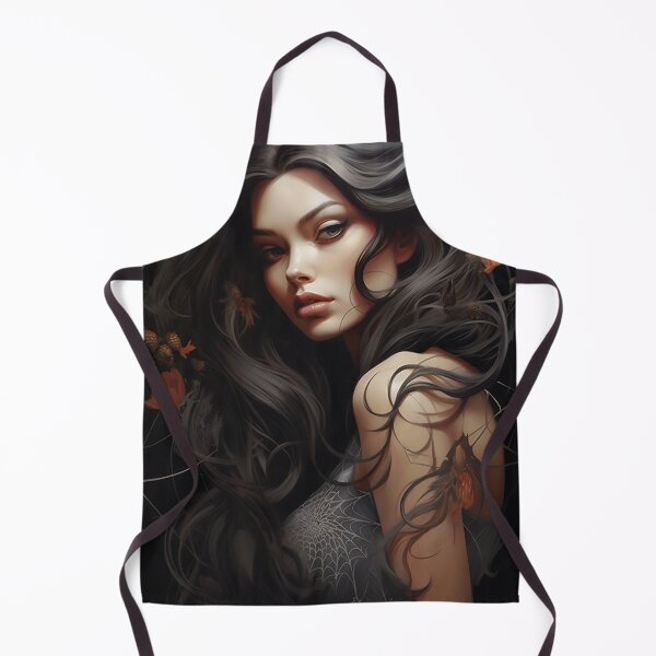 Item preview, Enchanted Bloom: A Maiden Entwined with Florals and Webs designed and sold by oanaunciuleanu.