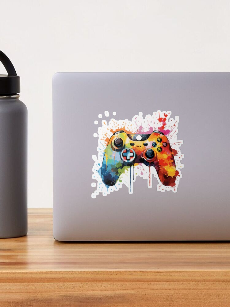 Sticker Déco Texte 100% GAMER Cool Sanglant XXL 35x70 cm à