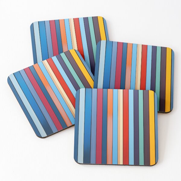 Item preview, Pintura de lona de líneas verticales coloridas designed and sold by WallWhimsyWorks.