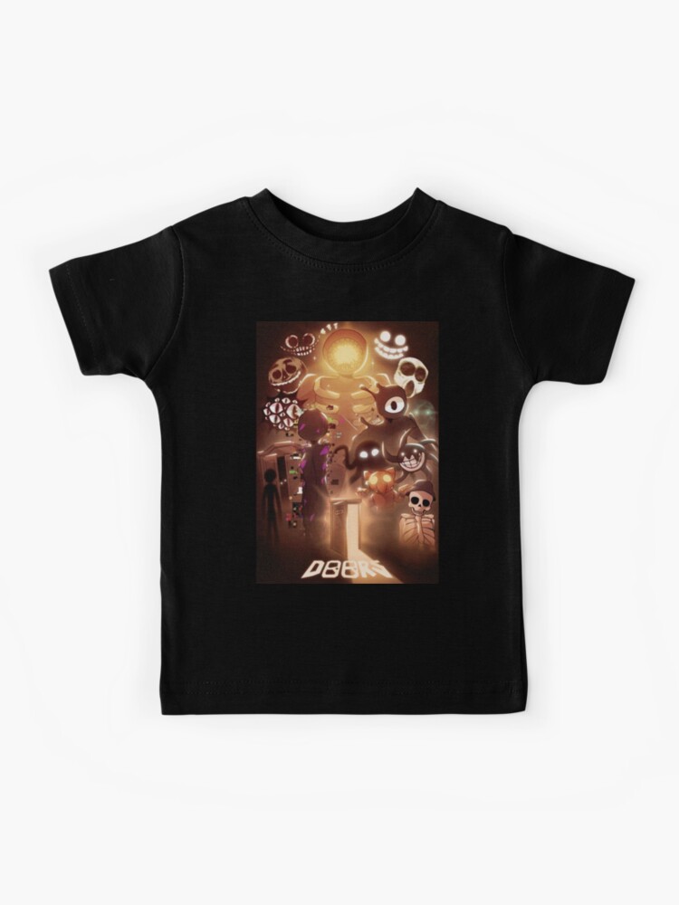 Camiseta infantil Roblox Doors game Roblox portas - Visuarte