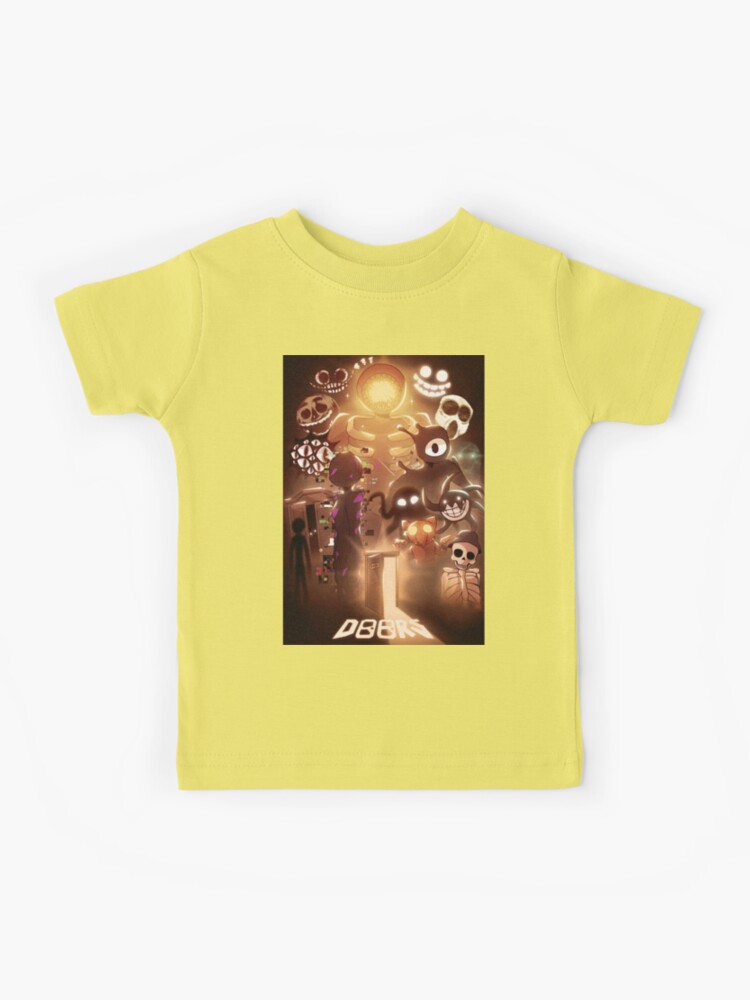 Camiseta infantil Roblox Doors game Roblox portas - Visuarte