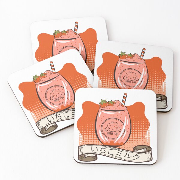 Item preview, kawaii vintage style japanese strawberry milkshake designed and sold by BALQYS.