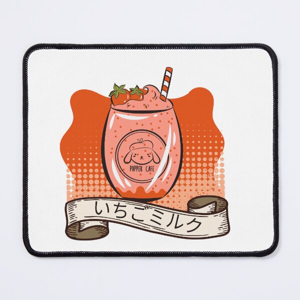 Item preview, kawaii vintage style japanese strawberry milkshake designed and sold by BALQYS.