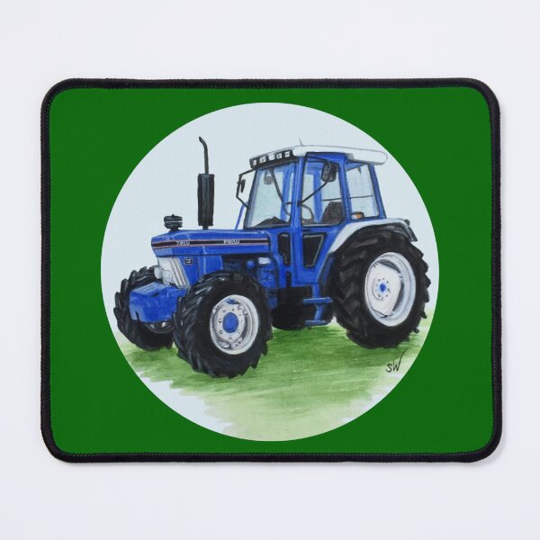 Item preview, Blue Classic Tractor (green background) designed and sold by SandraWarmerdam.