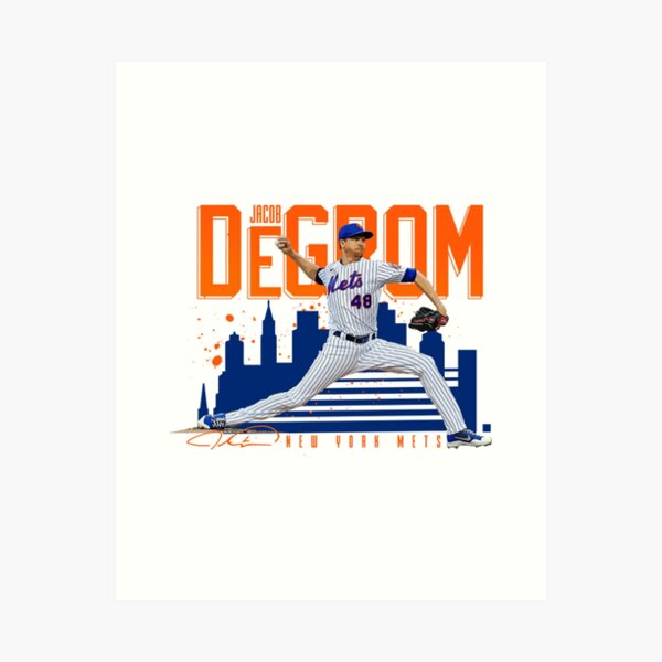 New York Mets JACOB deGROM #48 Jersey T Shirt Youth Medium