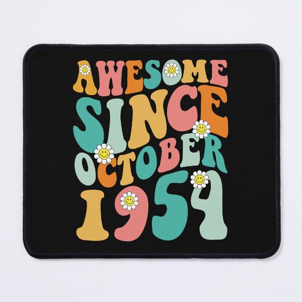 Item preview, Awesome Since October 1954 | Made In 1954 | Retro Groovy Birthday designed and sold by Christina-grich.