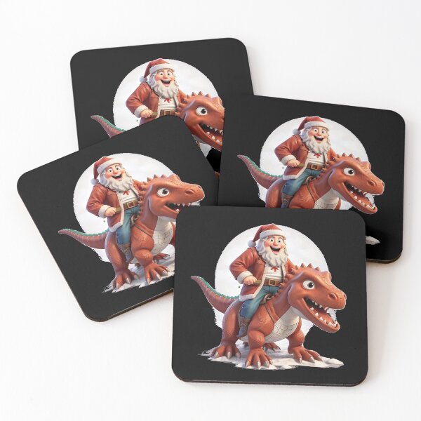 Item preview, Santa Riding A Dinosaur designed and sold by TrendyPalette.