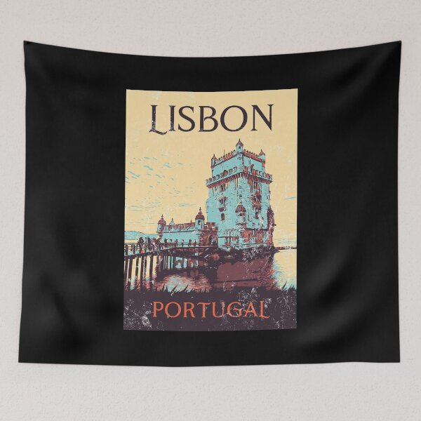 Item preview, Lisbon Tower of Belem Illustration | Iconic Monument Art designed and sold by Lemomo-artworks.