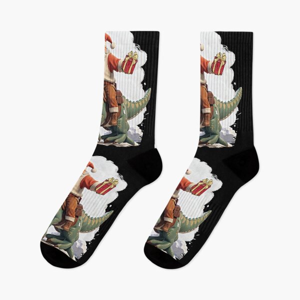 Item preview, Santa Riding A Dinosaur designed and sold by TrendyPalette.
