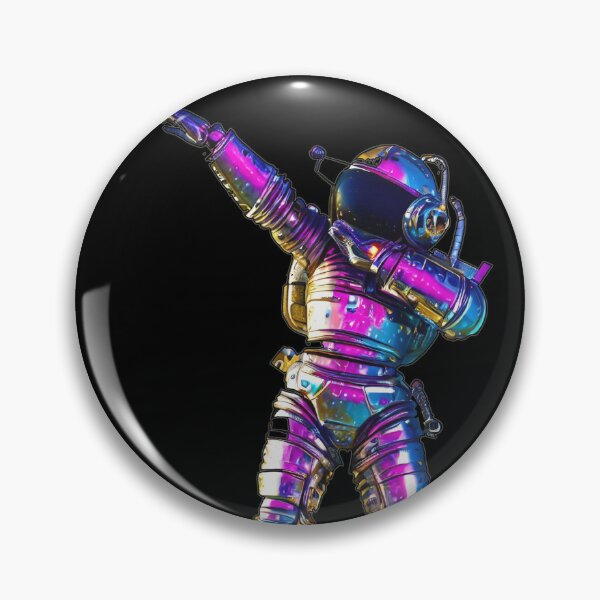 Item preview, Astronaut Dabbing in Space Metallic Cyberpunk designed and sold by Metallican.