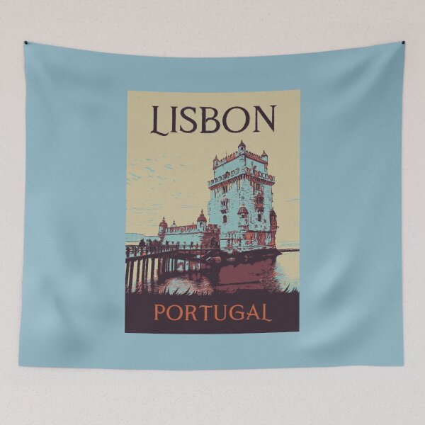 Item preview, Lisbon Tower of Belem Illustration | Iconic Monument Art designed and sold by Lemomo-artworks.