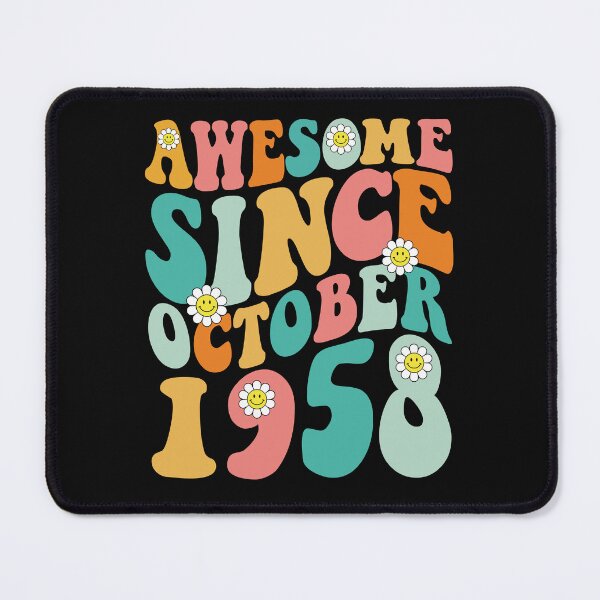 Item preview, Awesome Since October 1958 | Made In 1958 | Retro Groovy Birthday designed and sold by Christina-grich.