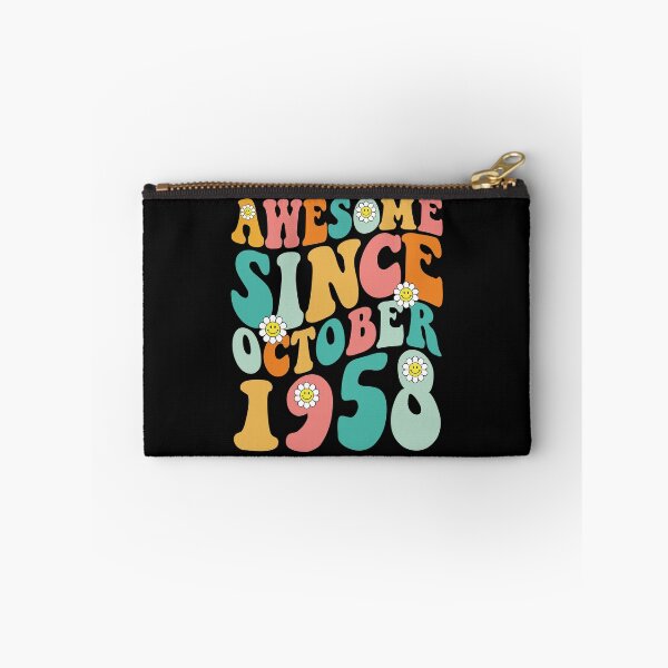 Item preview, Awesome Since October 1958 | Made In 1958 | Retro Groovy Birthday designed and sold by Christina-grich.