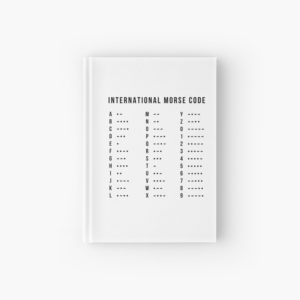 International Morse Code Alphabet chart, minimalist Journal